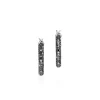 Women John Hardy Earrings>JH Essentials Hoop Earring, Sterling Silver, Black Sand Diamond Pavé, 18MM