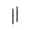 Women John Hardy Earrings>JH Essentials Hoop Earring, Sterling Silver, Black Sand Diamond Pavé, 30MM