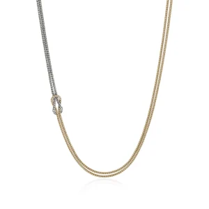 Women John Hardy Necklaces>Love Knot Necklace, Gold, Sterling Silver, 3.6MM