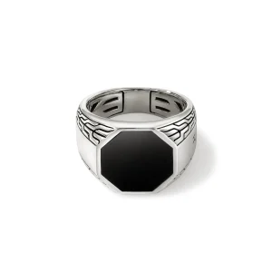 John Hardy Rings>Signet Ring, Sterling Silver