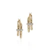 Women John Hardy Earrings>Spear Hoop Earrings, Gold, Diamonds, Small
