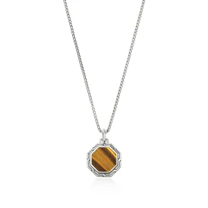 John Hardy Necklaces>Tag Necklace, Silver