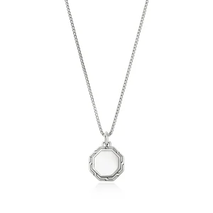 John Hardy Necklaces>Tag Necklace, Sterling Silver