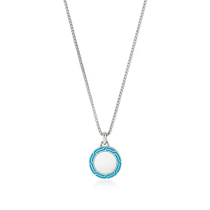 John Hardy Necklaces>Tag Necklace, Sterling Silver, Enamel