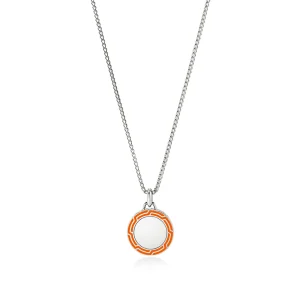 John Hardy Necklaces>Tag Necklace, Sterling Silver, Enamel