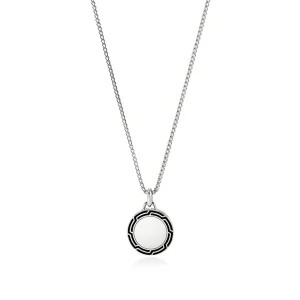 John Hardy Necklaces>Tag Necklace, Sterling Silver, Enamel