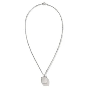 John Hardy Necklaces>Tag Pendant Necklace, Sterling Silver, 1.7MM